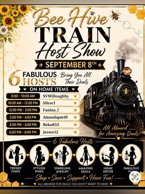 Bee Hive Train Host Show Flier- Black & Gold